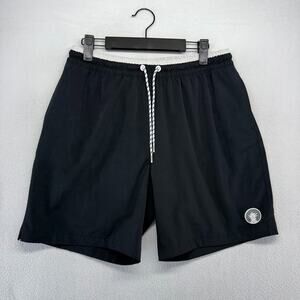 Chubbies Shorts Men's Large Black Lined Athletic Performance Pockets Training 7"